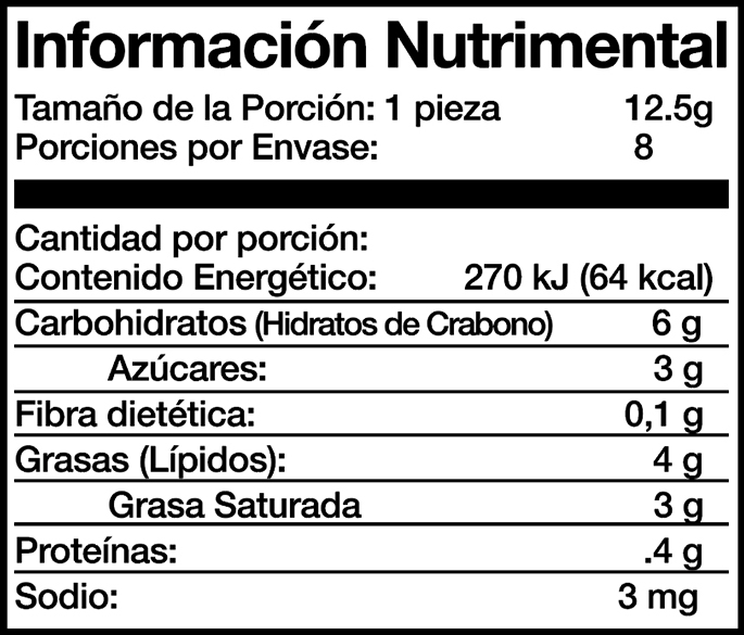 tabla nutrimental vollmond 8 pzas
